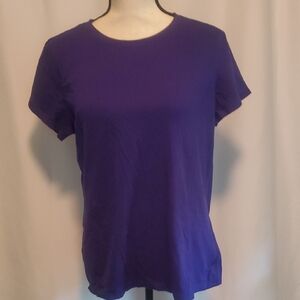 Danskin Now Fitted Purple Short Sleeve T-Shirt